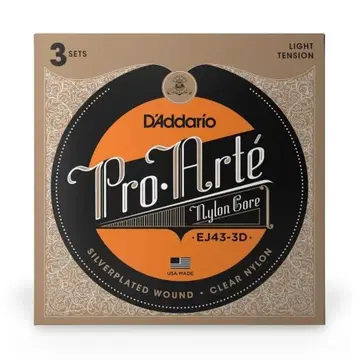 3 세트 팩 D'Addario 다다리오 클래식 기타 줄 EJ43-3D