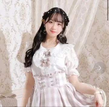 NOEMIE 노에미 프린세스 시어 체크 블라우스 화이트