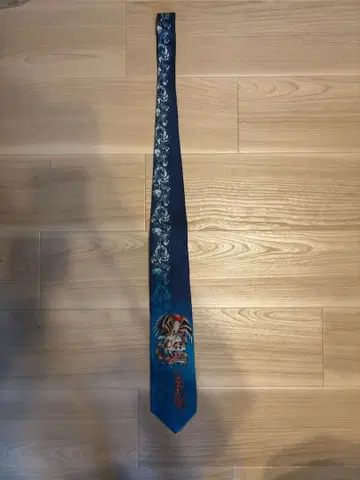 Ed Hardy 에드 하디 넥타이 파란색 y2k 헤이세이 패션