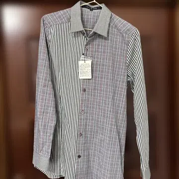 NO ID 셔츠 체크 스트라이프 올 패턴