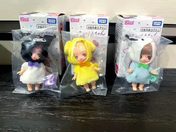 새상품 푸치 리카짱 산리오 3체 세트 폼폼 푸린 쿠로미 포차코