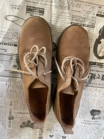 G.H.BASS 베이지 스웨이드 레이스업 슈즈