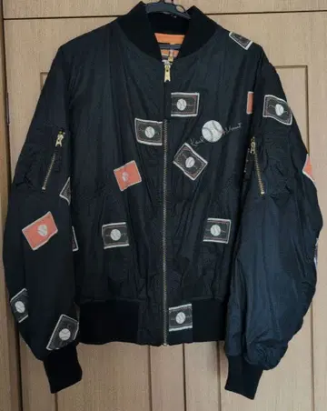 칼 헬무트 베이스볼 패턴 MA-1 타입 블루종