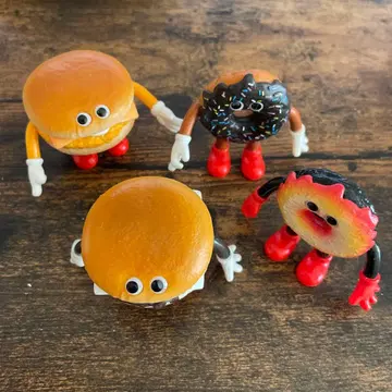 햄버거와 도넛 피규어 4개 세트