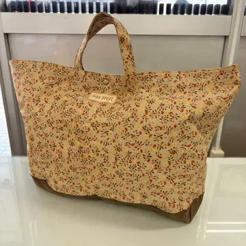 PINKHOUSE 핑크하우스 미니 꽃무늬 대형 토트백 브라운 계열