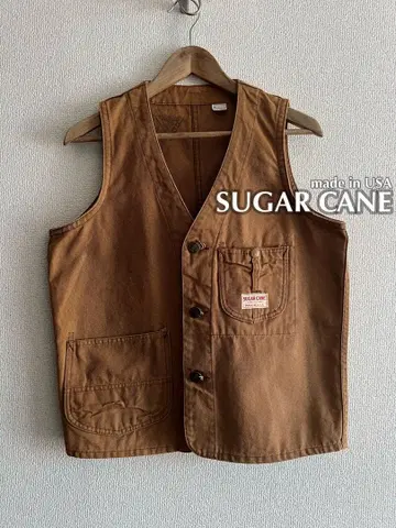 [USA제] SUGAR CANE 슈가케인 워크 베스트 M 사이즈