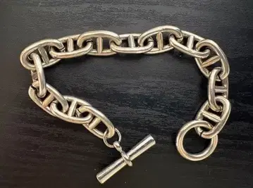 매우 세련된 앵커 체인 팔찌 실버 925 소재 이음새 있음