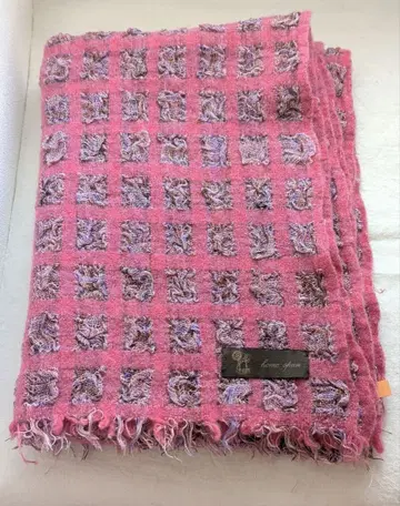 [일본 홈스펀] 머플러 손뜨개 손직조 43 x 120cm 클리닝 완료