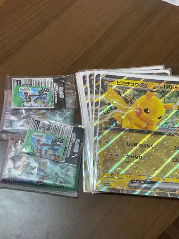 JR 동일본 스탬프 랠리 포켓몬 카드 게임과 피카츄 ex 점보 카드