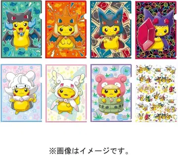 클리어 파일 판초를 입은 피카츄 A4 클리어 파일 10장 세트