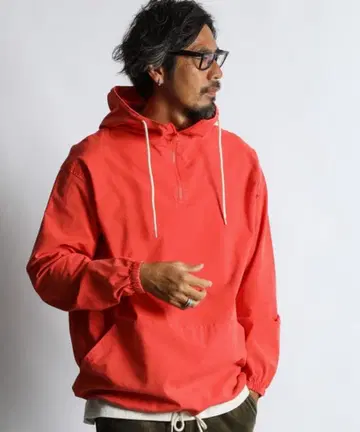 더퍼 살파 염색 옥스포드 셔츠 후드티 오렌지 M 새상품