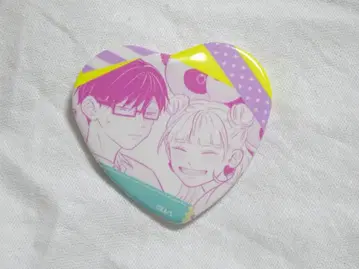 정반대인 너와 나 애니메이트 카페 트레이딩 하트 캔뱃지 스즈키 타니 핑크