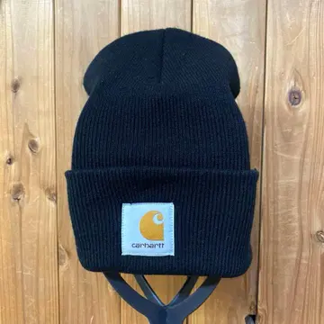 칼하트 블랙 니트 모자 캐주얼 원포인트