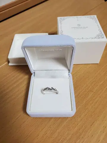 사만다 티아라 사만다 실바 반지 하트 스카이블루