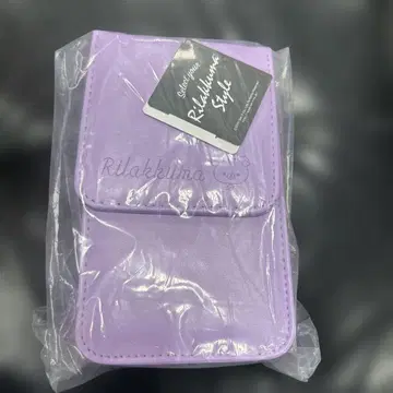 리락쿠마 퍼플 파우치 합성 피혁