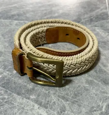 PAL ZILERI 파르지레리 가죽 꼬임 벨트 54/100 화이트