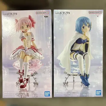 마도카 마기카 피규어 세트 핑크와 파랑