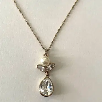 grosse Pearl & Crystal Teardrop Necklace