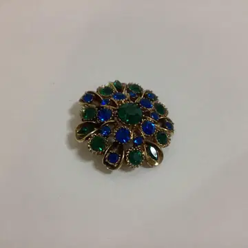 빈티지 마키스/에메랄드/브로치