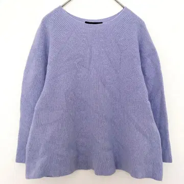 파비아나 필리피 니트 스웨터 플레어 7부 소매 숏 기장 라벤더 색상