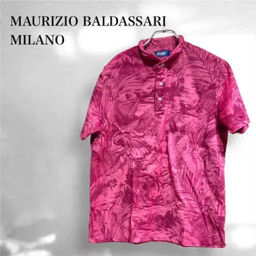 마우리지오 발다사리 밀라노 핑크 반팔 피케 셔츠 골프웨어 올 패턴 F