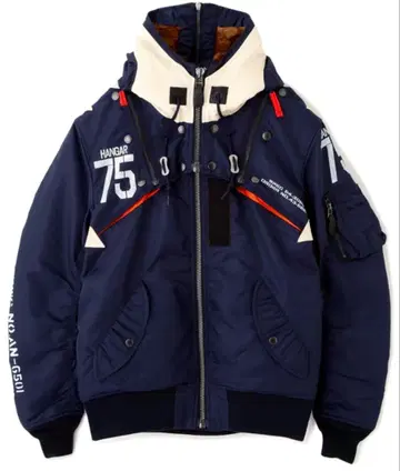 AVIREX MA-1 REMODEL MARK2 네이비 l 사이즈