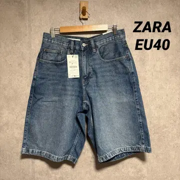 [ ZARA ] 배기 핏 데님 버뮤다 팬츠 EU40