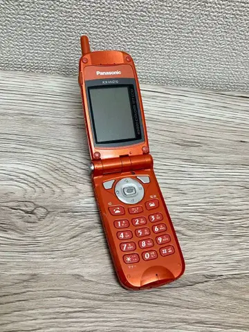 파나소닉 접이식 폴더폰 KX-HV210 오렌지 모형 견본