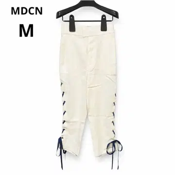 새상품 MDCN M 사이드 리본 크롭 팬츠 개성파 레이스업