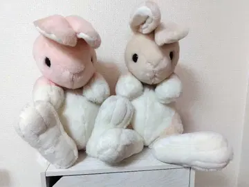 귀 늘어진 토끼 봉제 인형 2체 세트