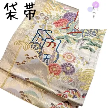 후쿠로 오비 고쇼구루마 포멀 꽃 원앙