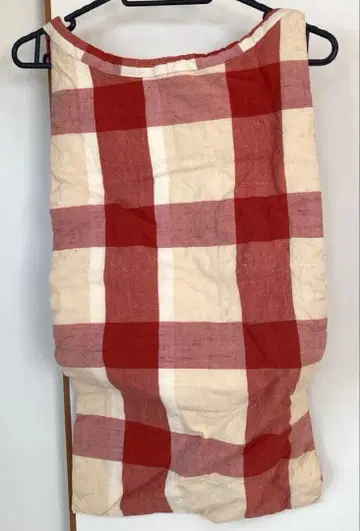 나기소 고양이 한텐 빨간색 체크 겨울 짱짱코