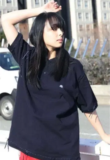 keisuke kanda 리본 장식 피케 셔츠