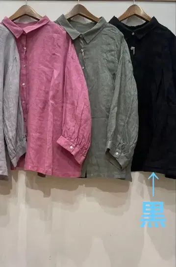 [08마브] 린넨 샴브레이 볼륨 소매 블라우스 블랙