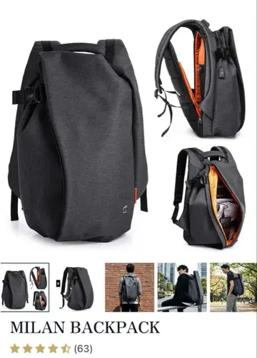 미사용 새상품 백팩 BRODERIK Milan Backpack L 사이즈