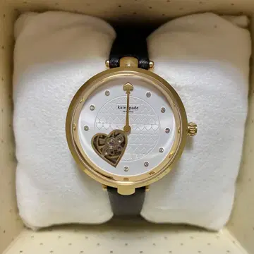 케이트 스페이드 뉴욕 자동 와인딩 손목시계 하트 스켈레톤 새상품급