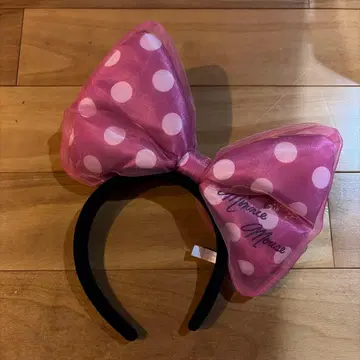 미니 머리띠 빅 리본 핑크