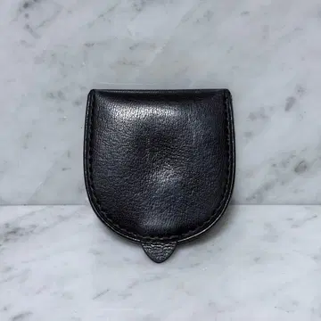 WAKO 와코 코인 케이스 동전 지갑 블랙 천연 가죽 말발굽