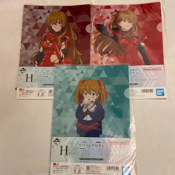 에반게리온 제일복권 ~ 클리어 파일 스티커 세트 3장 [ 아스카 ]