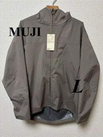 [무인양품] 24FW 새상품 발수 후드 자켓 L 그레이쉬 브라운