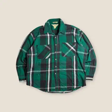 80's USA제 BIG MAC 블록 체크 헤비 플란넬 셔츠