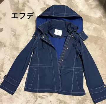 ef-de 7호 마운틴 후드티 후드 부착 골드 버튼 스프링 코트