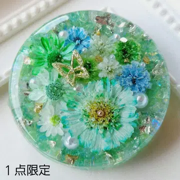 [1720] 레진 마트리카리아 머리끈 포니테일 후크 브로치 핸드메이드