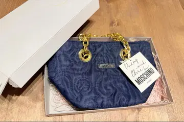 [새상품] MOSCHINO 모스키노 미니 체인백 네이비 골드