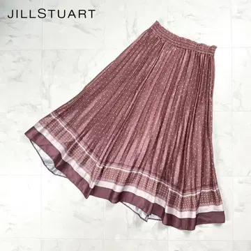 질스튜어트 올 패턴 아코디언 플리츠 스커트 모브 F*GD978