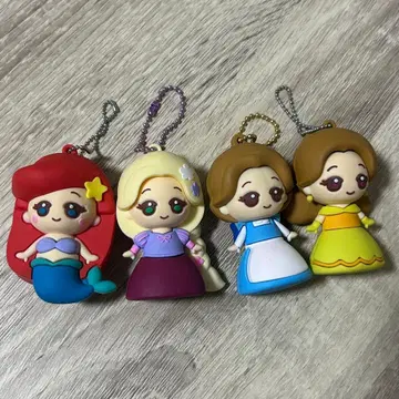 디즈니 프린세스 아리엘 라푼젤 벨 마스코트 키링