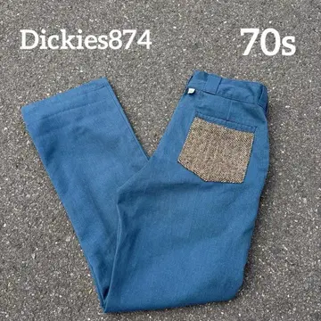 레어템 커스텀 상품 80s 치비 택 USA Dickies 874 네이비