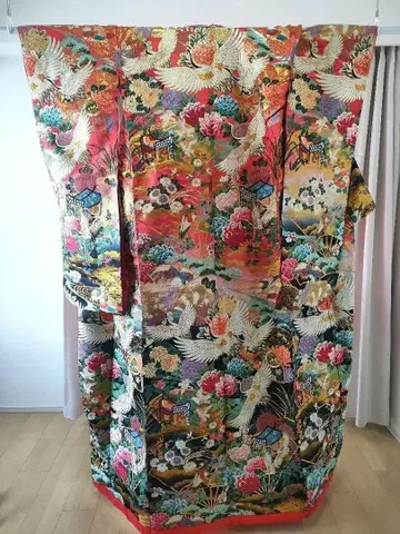 [새상품급] 이로 우치카케 학 자수