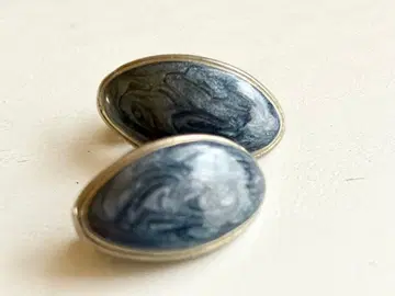 골동품 네이비 네이비 컬러 마블 vintage 귀찌