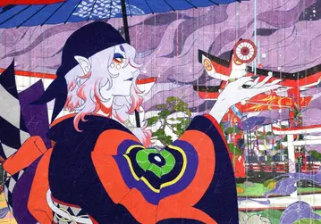 극장판 모노노케 우산 내방객 혜택 A5 비주얼 카드 1주차